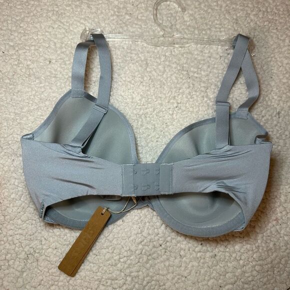 Skims Weightless Demi Bra Denim Light Dusty Blue Color Size 32DDD NWT - Picture 6 of 9